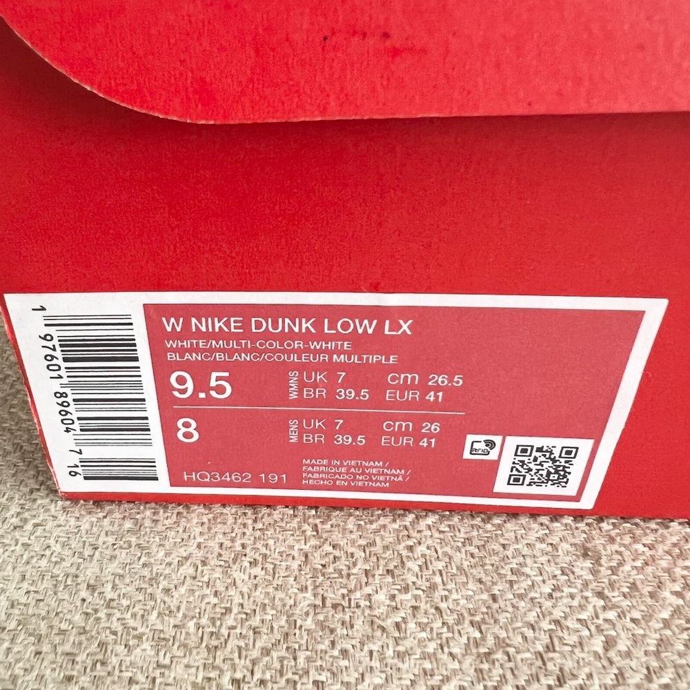 Nike Dunk Low LX Glitter Swoosh White Gray Sz 9.5W NEW IN BOX - Picture 6 of 15